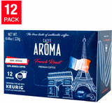 Caffe Aroma French Roast Coffee, 144 Pods