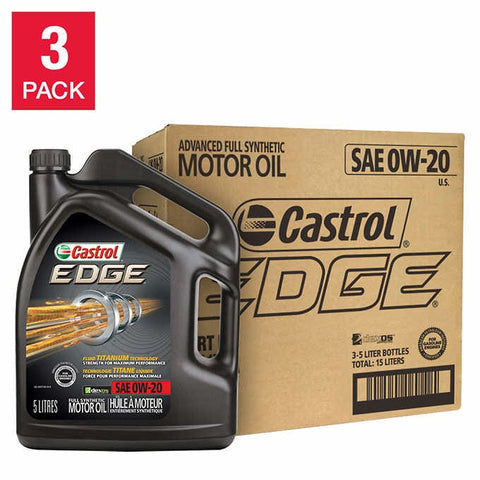 Castrol EDGE SPT 0W20 Motor Oil 3 x 5 L