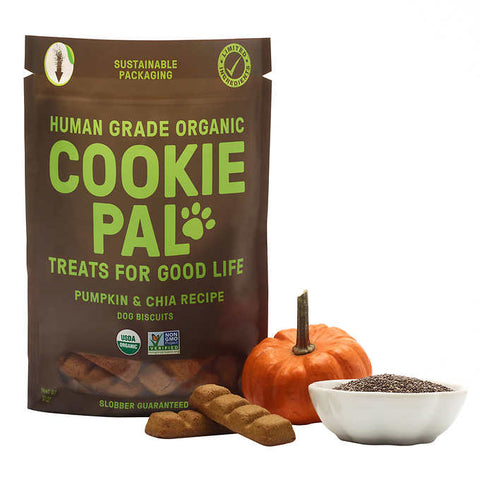 Dog Biscuits – 100% Organic, Human Grade Pumpkin and Chia 4 Pack