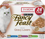 Fancy Feast Wet Cat Food, Gravy Lovers Variety Pack 85 g Cans (24 pack)