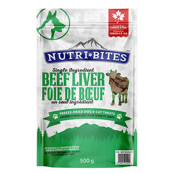 NutriBites Freeze-dried Beef Liver Dog and Cat Treats, 2 Pack