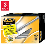 BIC 60-count Round Stic Pen, 3-pack