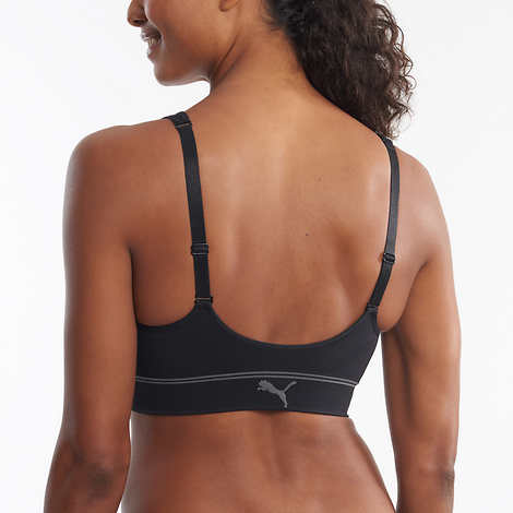 Puma Sports Bra NWT Racerback Spell Out Athletic Pink Moisture Wicking  Womens M Size M - $19 New With Tags - From Tina