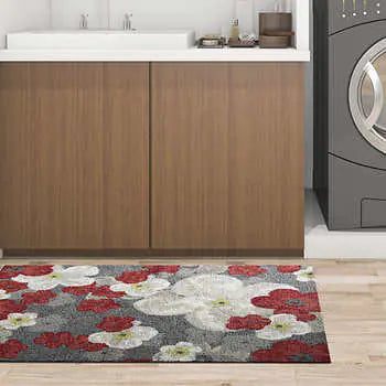 Venice Red Flowers Accent Mat